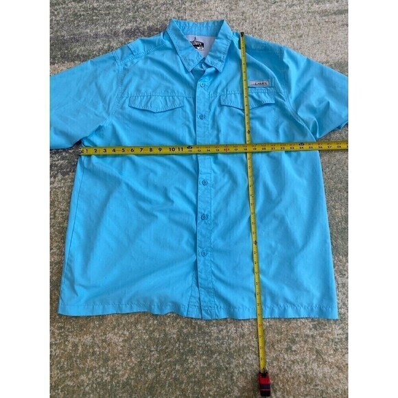 Habit Shirt SET (2) Mens Blue XL Short & Long Sleeve Button Up Pocket Breathable - Picture 3 of 15